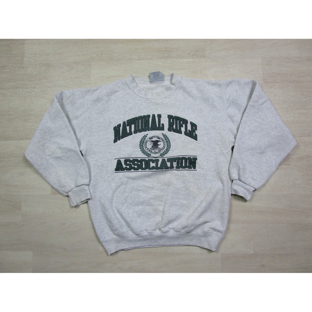 Vintage NRA Sweatshirt (M)‎ 1990's National Rifle Association Spellout Logo